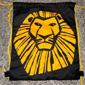 Lion King Broadway Musical Disney Drawstring Cinch Bag Tote Backpack